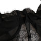 Dolce & Gabbana Black Silk Lace Lingerie Chemise Top Underwear
