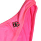 Dolce & Gabbana Pink Cut-Out High Leg One Piece Swimsuit Swimwear