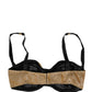Dolce & Gabbana Gold Semi-Pad Underwire Balconette Bra Underwear