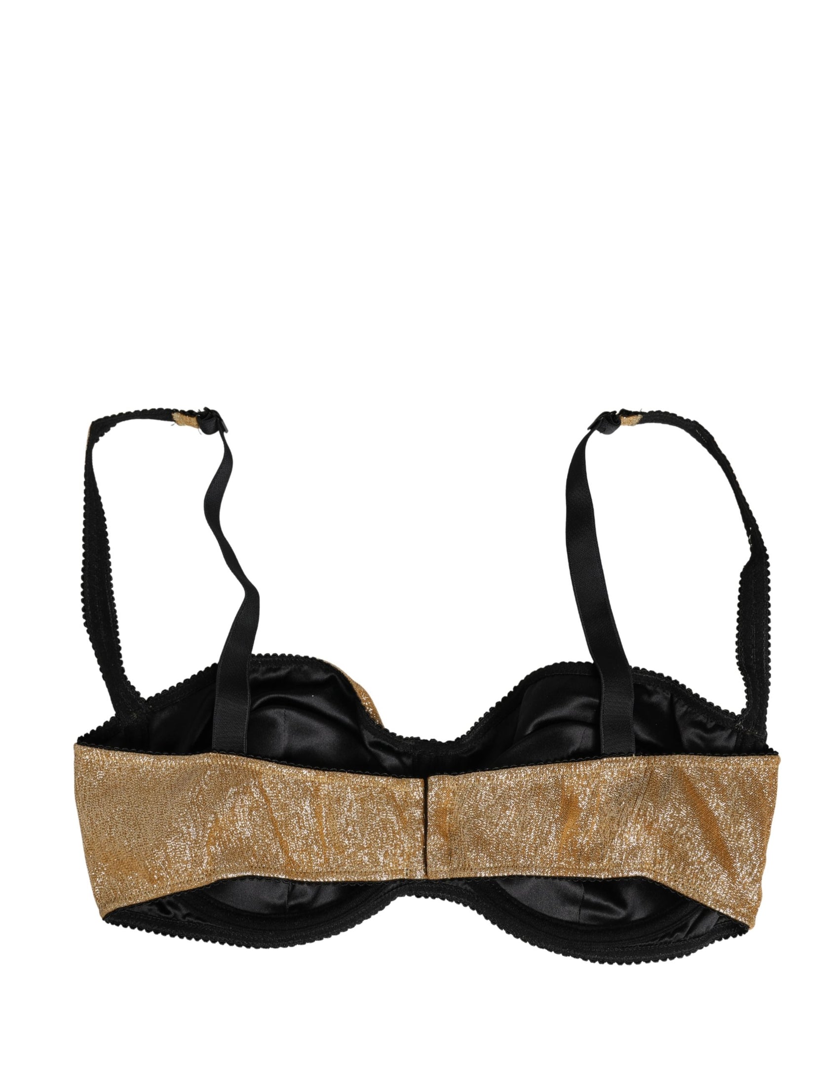 Dolce & Gabbana Gold Semi-Pad Underwire Balconette Bra Underwear