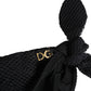 Dolce & Gabbana Swimwear Black Side-Tie Bikini Bottom DG Logo