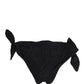 Dolce & Gabbana Swimwear Black Side-Tie Bikini Bottom DG Logo