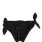Dolce & Gabbana Swimwear Black Side-Tie Bikini Bottom DG Logo