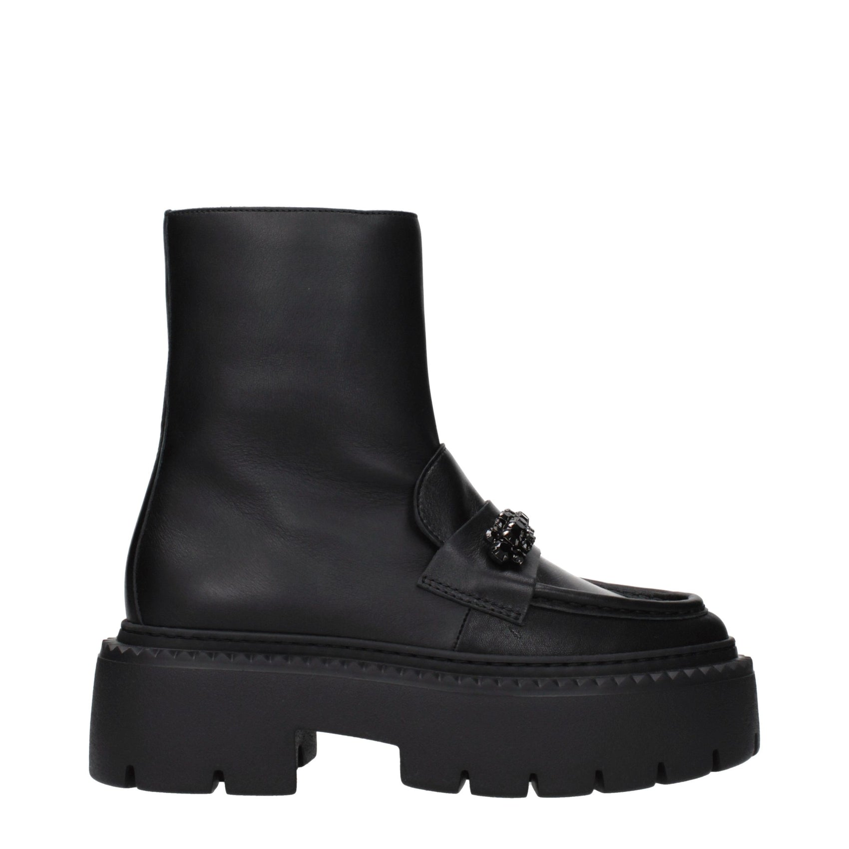 Jimmy Choo Black Leather Ankle Boots