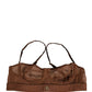 Dolce & Gabbana Brown DG Logo Nylon Mesh Balconette Bra Underwear
