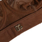 Dolce & Gabbana Brown DG Logo Nylon Mesh Balconette Bra Underwear