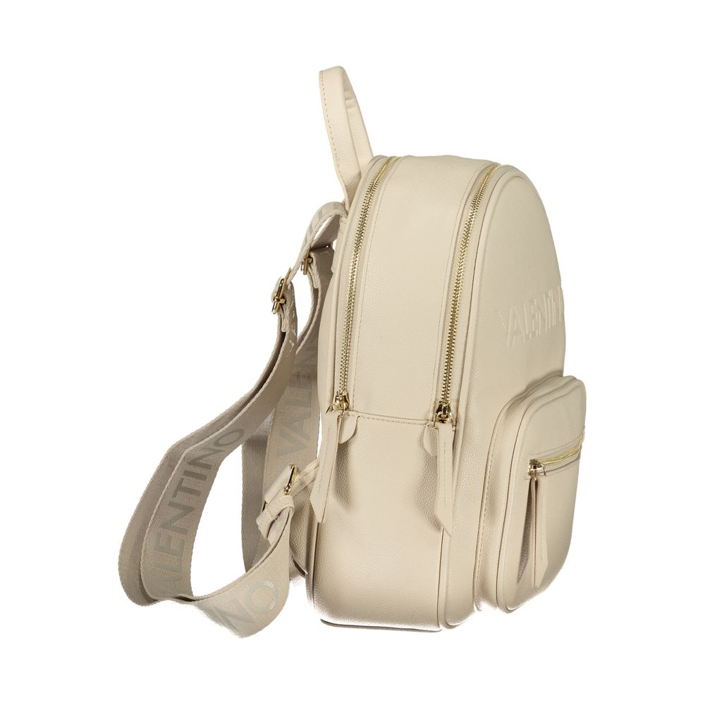 Mario Valentino Beige Polyurethane Womens Backpack