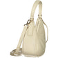Mario Valentino Beige Polyurethane Women Shoulder Bag with Adjustable Strap