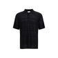 Laneus Black Cotton Polo Shirt