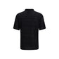 Laneus Black Cotton Polo Shirt