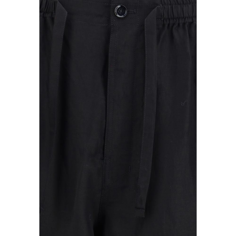 Lemaire Black Linen Bottoms Sleepwear