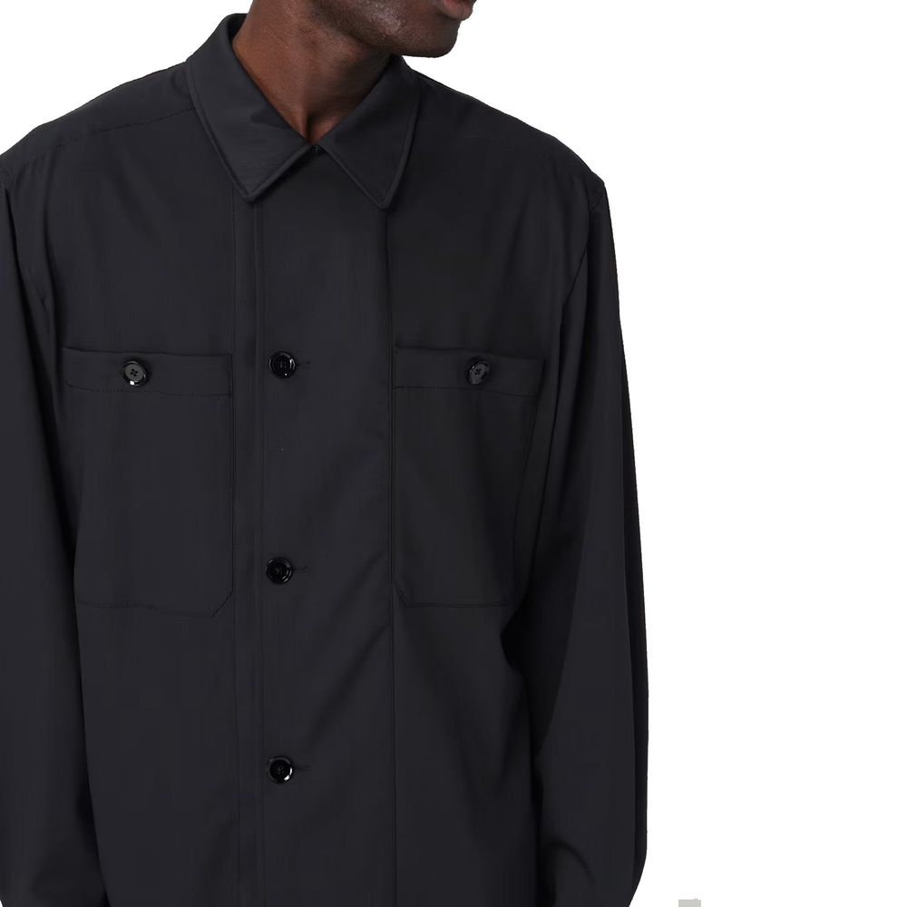 Lemaire Black Virgin Wool Coat