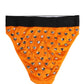 Dolce & Gabbana Orange Crystal High Waist Brief Panty Underwear