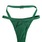 Dolce & Gabbana Green Logo Plaque Nylon Brief Panty Underwear