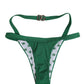 Dolce & Gabbana Green Logo Plaque Nylon Brief Panty Underwear
