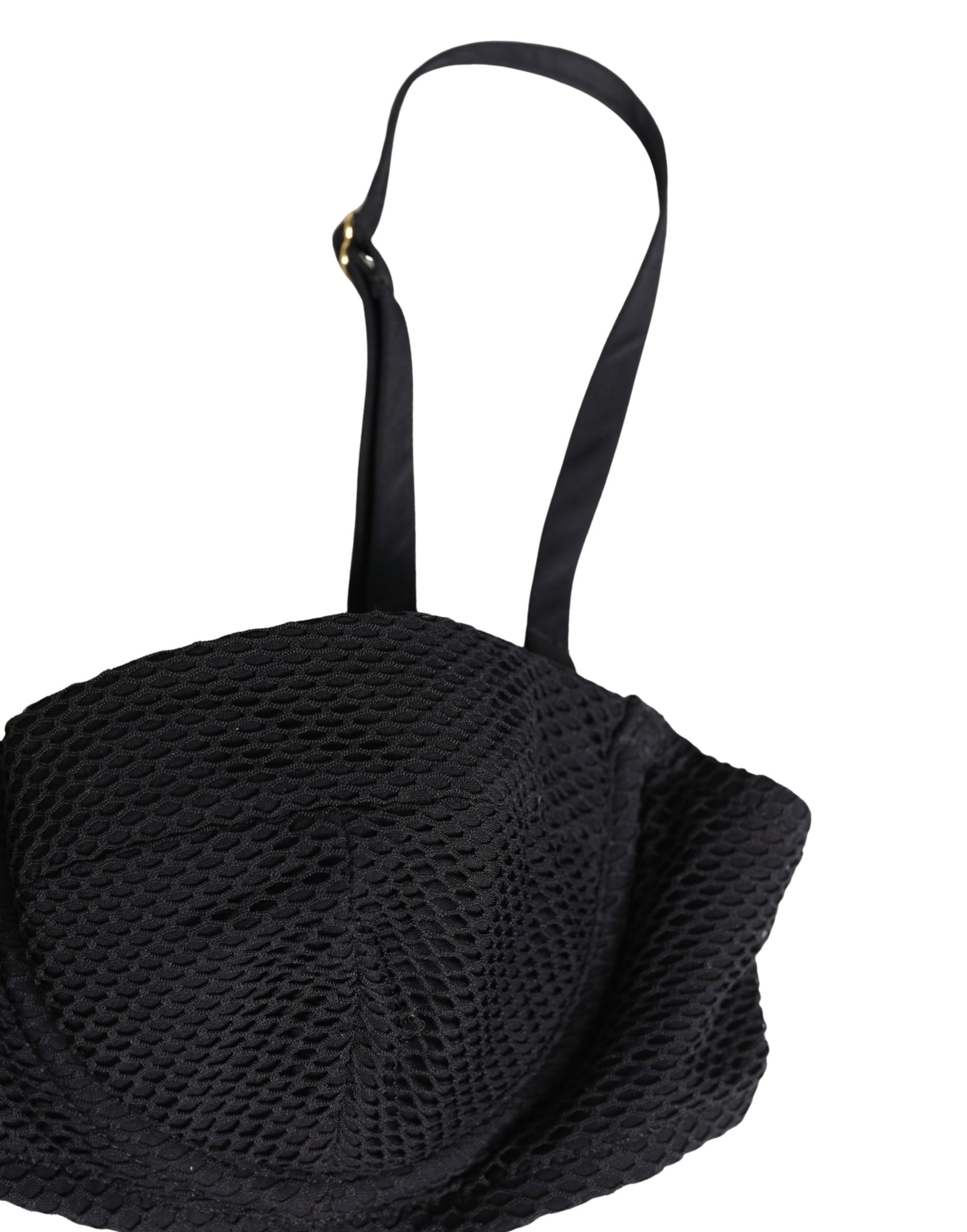 Dolce & Gabbana Black Nylon Padded Balconnet Brassiere Underwear