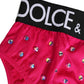 Dolce & Gabbana Pink Crystal High Waist Brief Panty Underwear