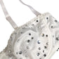 Dolce & Gabbana White Rhinestone Semi-Pad Underwire Bra Underwear