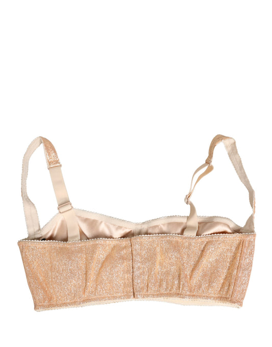 Dolce & Gabbana Beige Semi-Pad Underwire Balconette Bra Underwear
