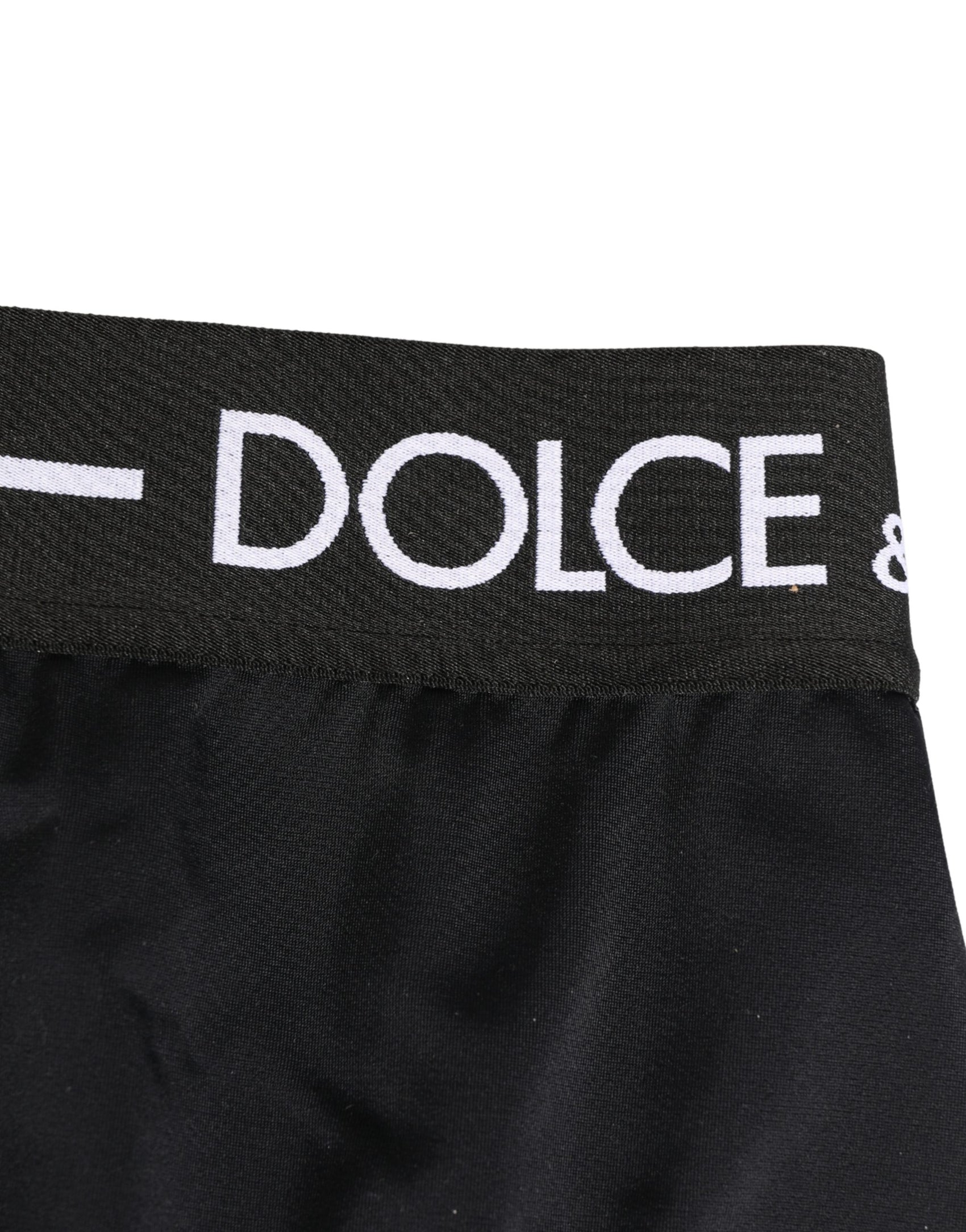 Dolce & Gabbana Black Logo Waistband Coulotte Panty Underwear