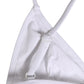 Dolce & Gabbana White Nylon Triangle Beachwear Bikini Top Swimwear