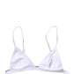Dolce & Gabbana White Nylon Triangle Beachwear Bikini Top Swimwear