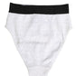 Dolce & Gabbana White Black Sequin High Waist Panty Underwear