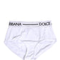 Dolce & Gabbana White Nylon Logo Waistband Panty Underwear