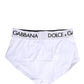Dolce & Gabbana White Nylon Logo Waistband Panty Underwear
