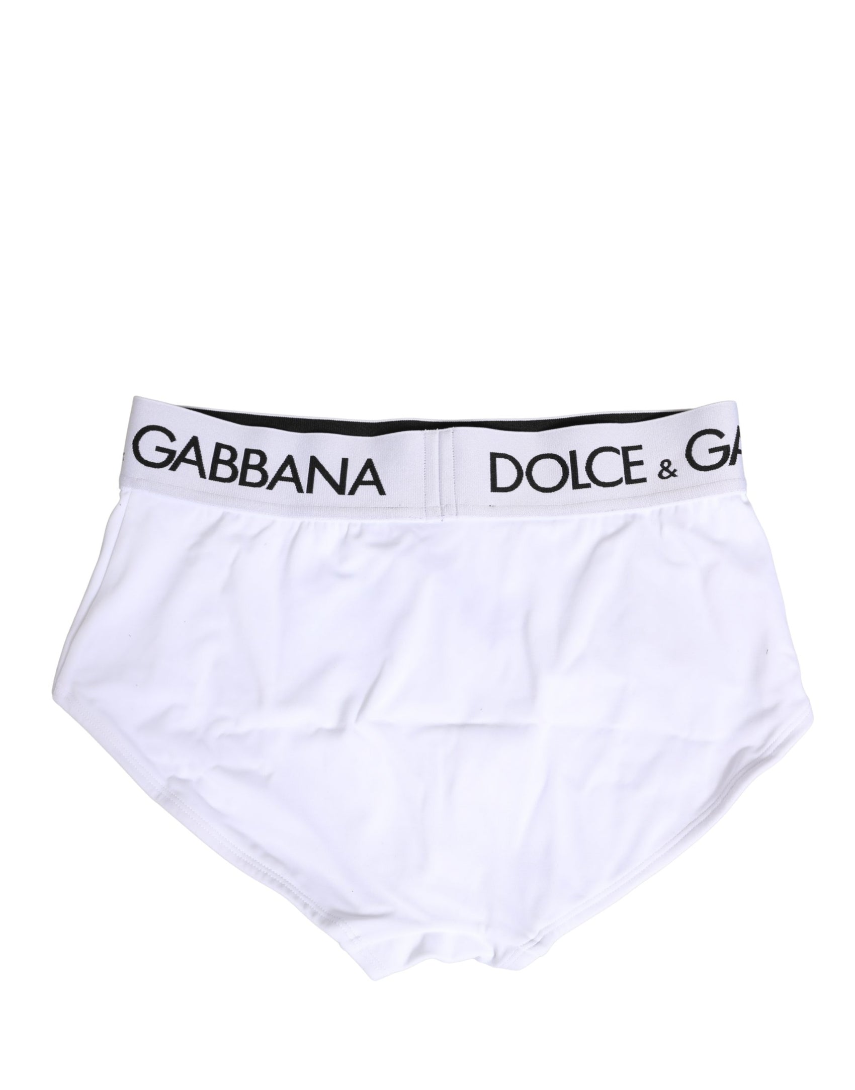 Dolce & Gabbana White Nylon Logo Waistband Panty Underwear