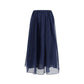 Max Mara Blue Cotton Long Skirt