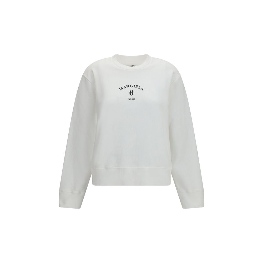 MM6 White Cotton Sweatshirt