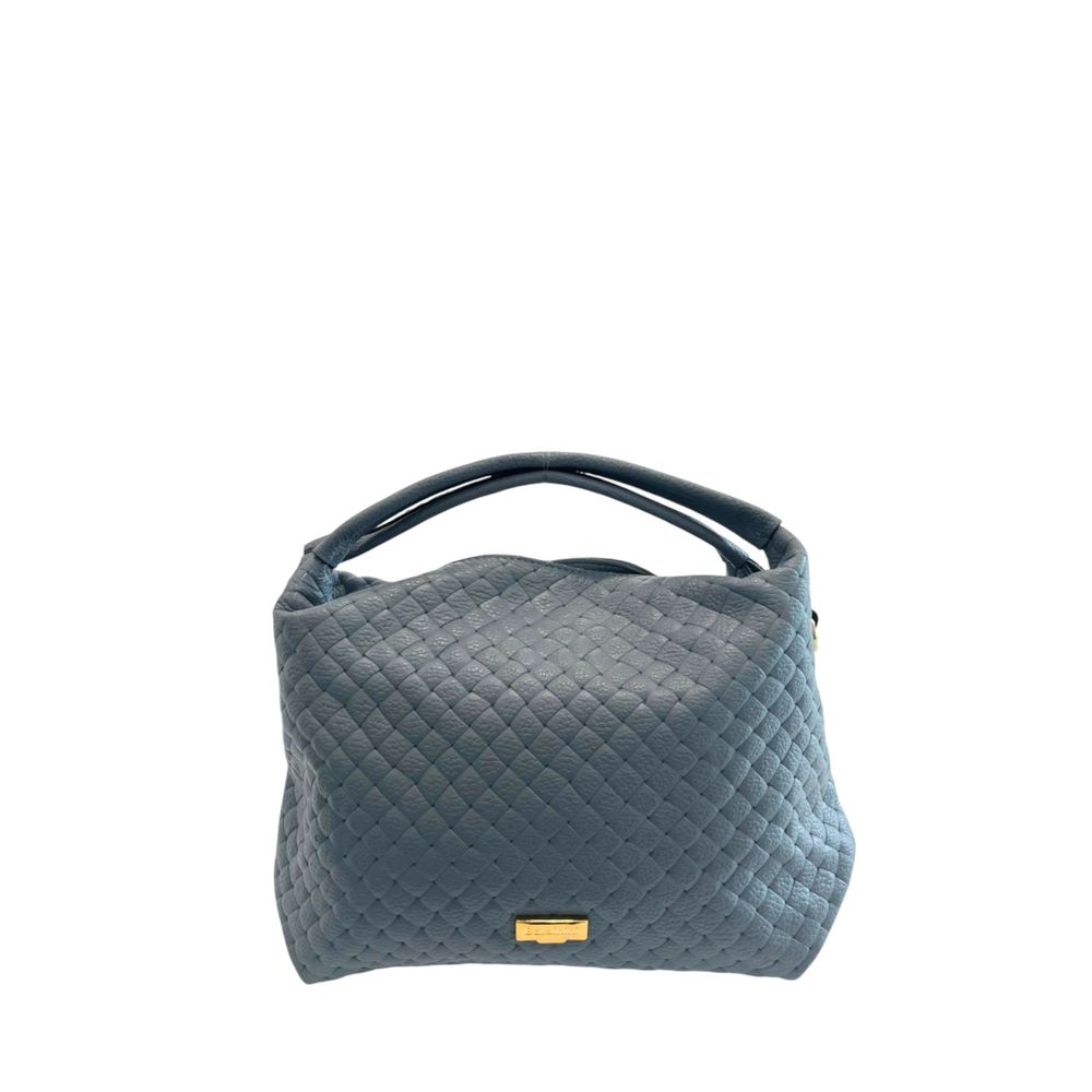 Baldinini Trend Blue Cowhide Shoulder Bag