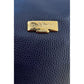 Baldinini Trend Blue Leather Women Crossbody Bag
