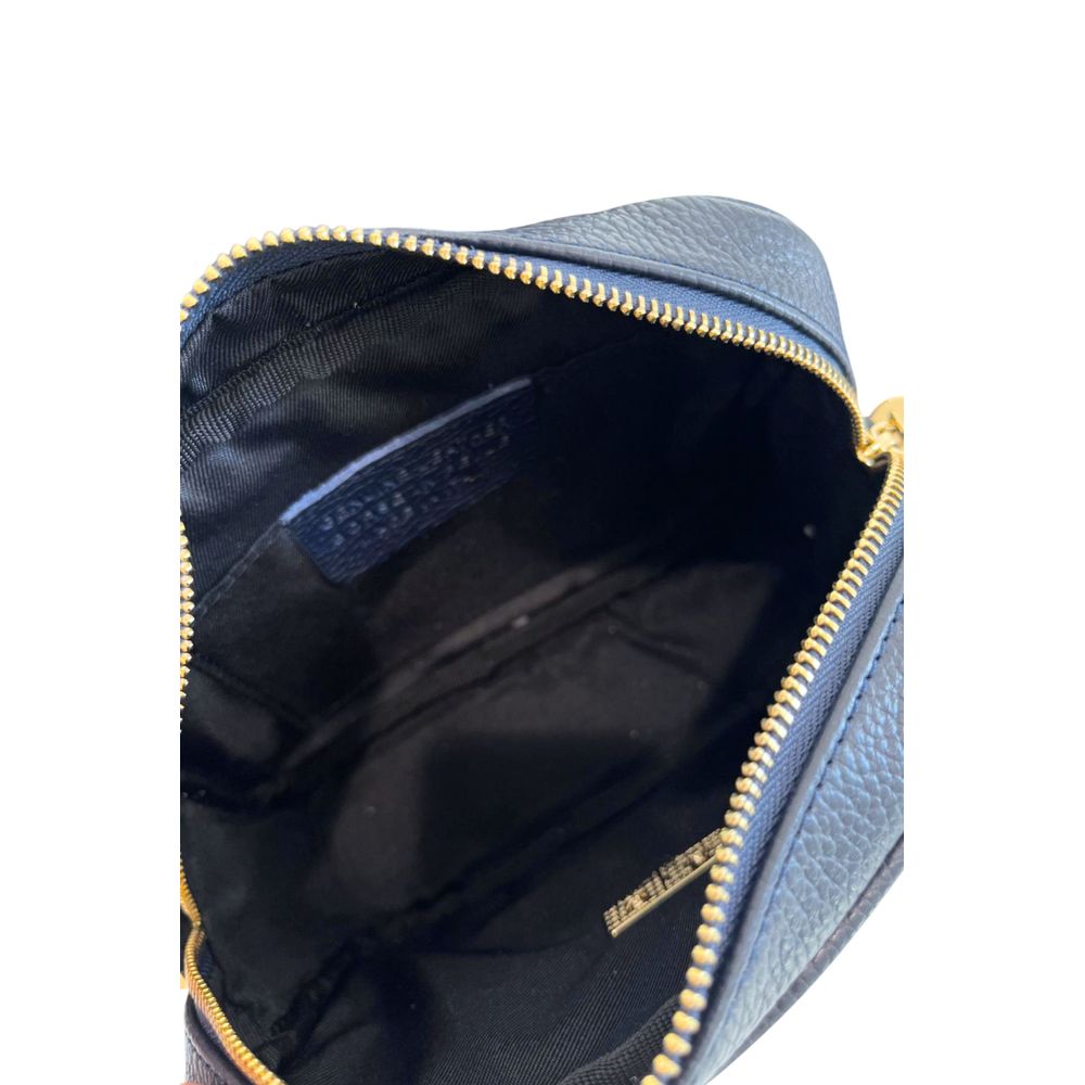 Baldinini Trend Blue Cowhide Crossbody Bag