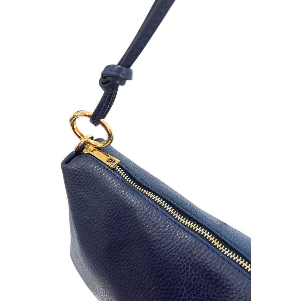 Baldinini Trend Blue Cowhide Clutch Bag