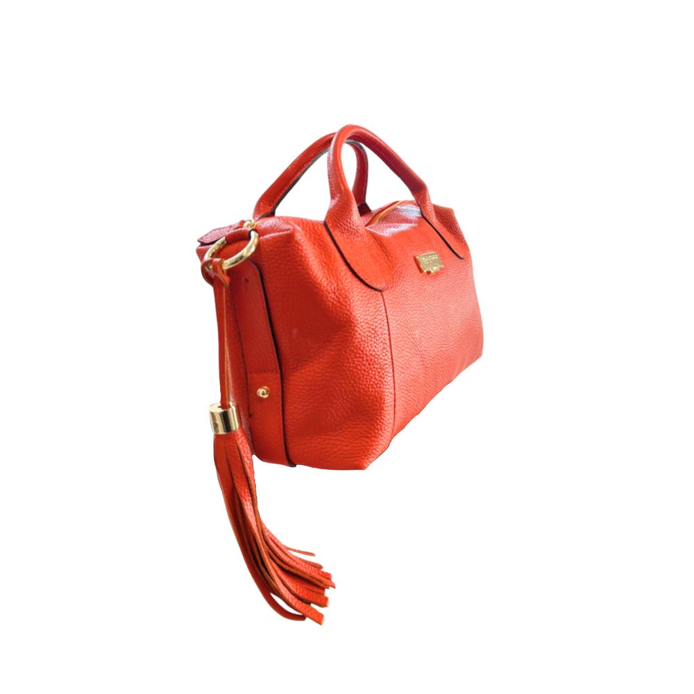 Baldinini Trend Orange Leather Women Handbag