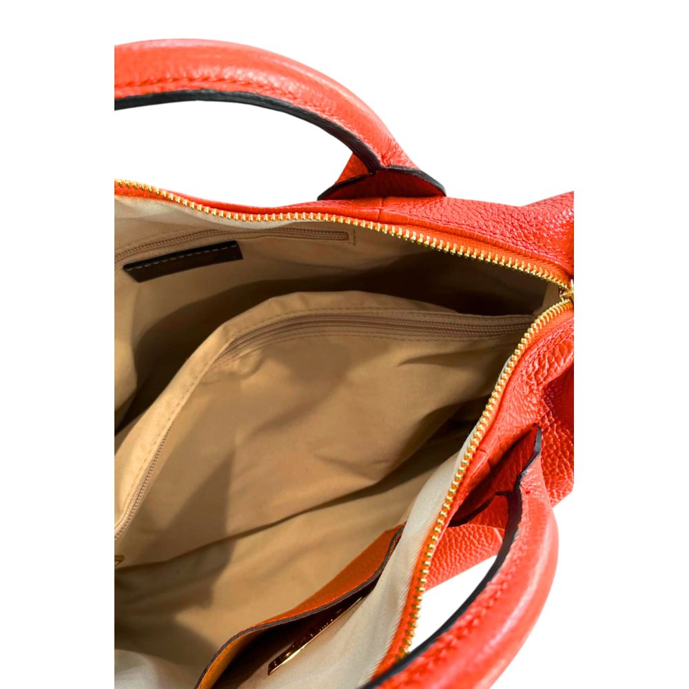 Baldinini Trend Orange Leather Women Handbag