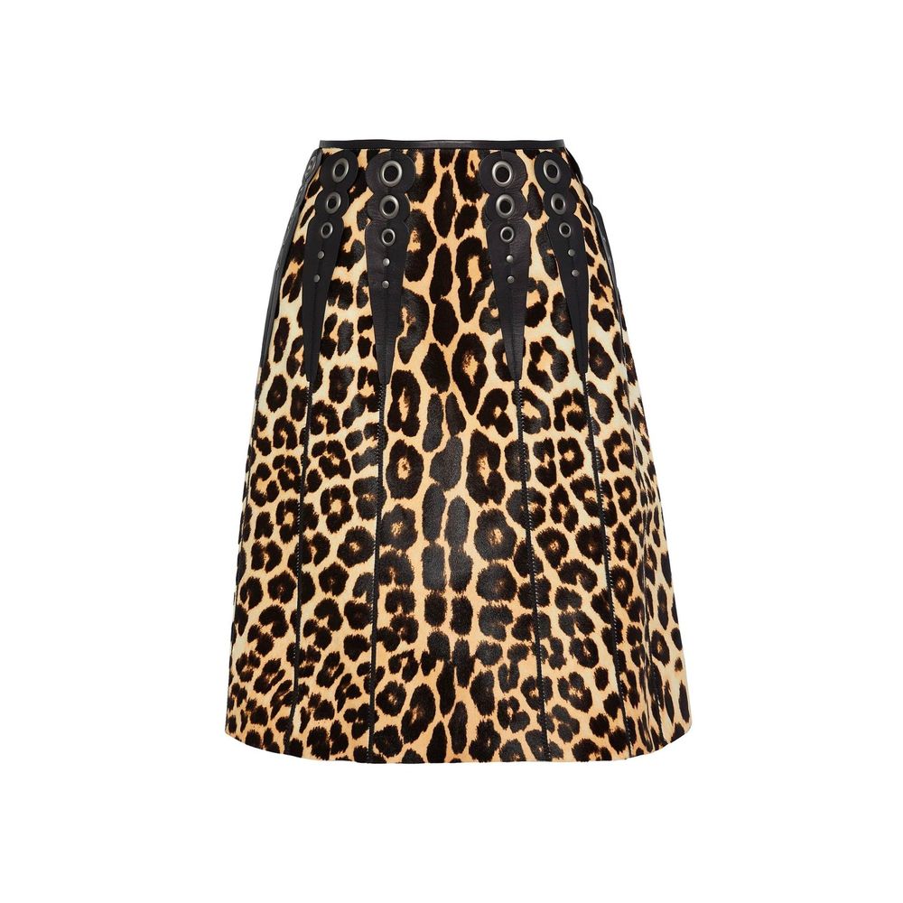 Bottega Veneta Brown Leather Midi Skirt