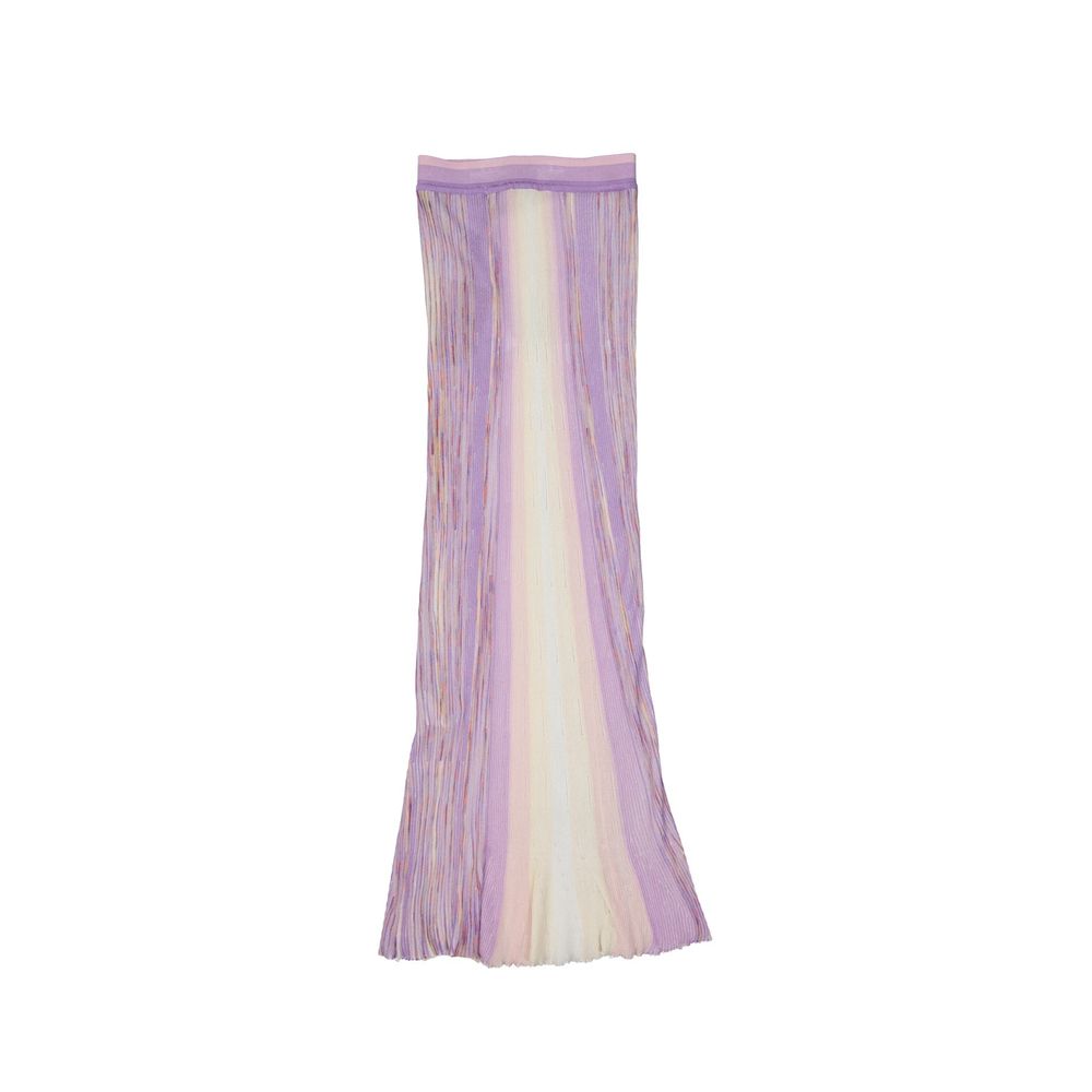 Missoni Purple Cotton Long Skirt