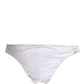 Dolce & Gabbana White DG Logo Plaque Bikini Bottom Underwear