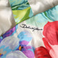 Dolce & Gabbana Multicolor Floral Print Silk Cropped Bustier Top