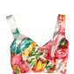Dolce & Gabbana Multicolor Floral Print Silk Cropped Bustier Top