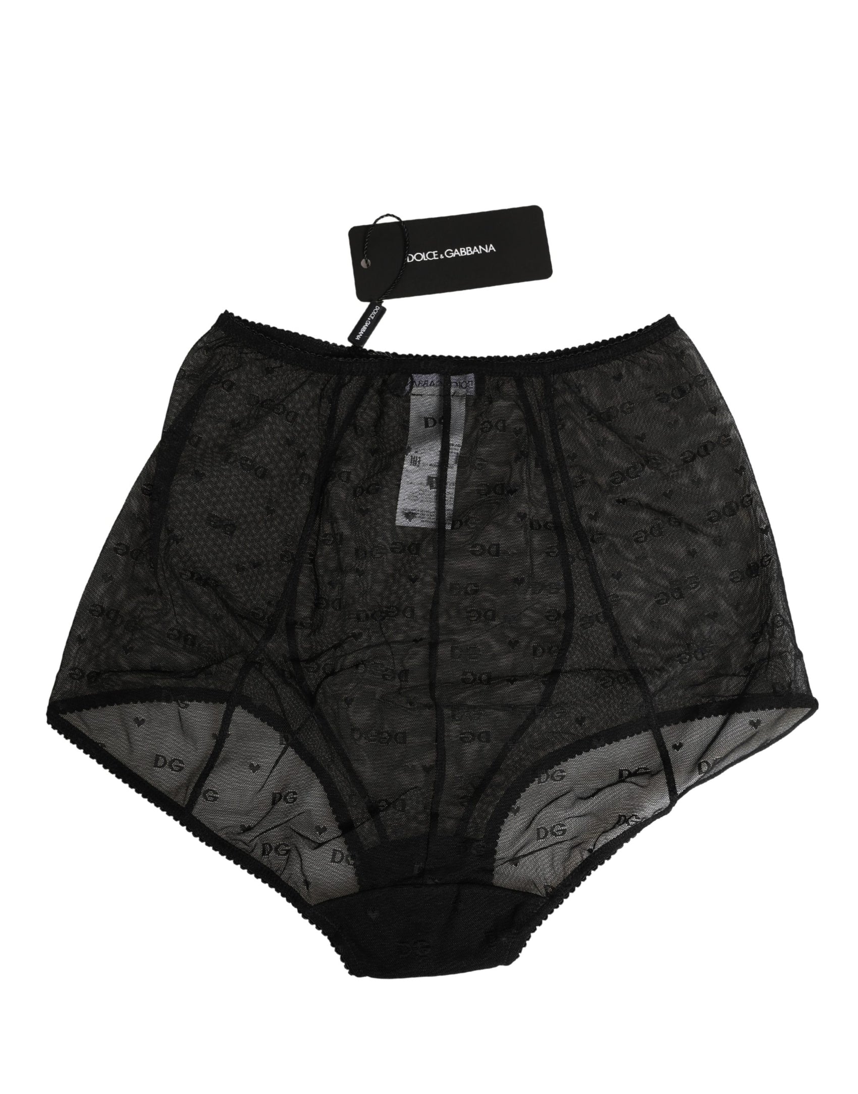 Dolce & Gabbana Black Nylon Stretch Slip Girdle Panty Underwear