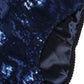 Dolce & Gabbana Blue Sequined High Waist Girdle Panty Underwear