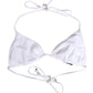 Dolce & Gabbana White Nylon Triangle Beachwear Bikini Top Swimwear