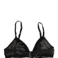 Dolce & Gabbana Black Nylon Stretch Soft Cup Brassiere Underwear