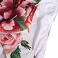 Dolce & Gabbana White Floral Print Swimsuit Bikini Bottom Swimwear