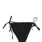 Dolce & Gabbana Black Tie-Side Bikini Bottom Swimsuit Swimwear