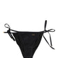 Dolce & Gabbana Black Tie-Side Bikini Bottom Swimsuit Swimwear